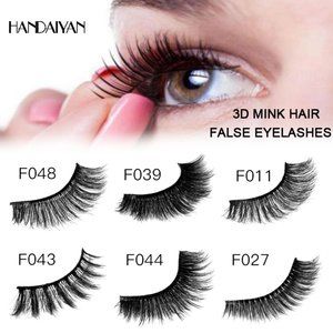 Real 3D Mink Hair False Eye lashes Natural Look Fluffy Lashes 6 different pairs